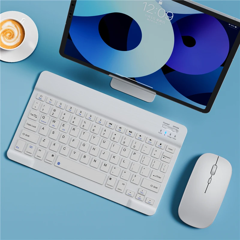 Wireless Bluetooth Keyboard & Mouse Combo — Ultra-Slim, Multi-Device, iOS/Android/Windows