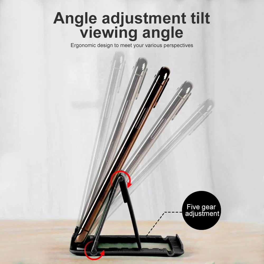 Portable Desktop Phone Tablet Stand Folding Holder Flexible Foldable Smartphone Mobile Phone Bracket  Lazy Desk Stand