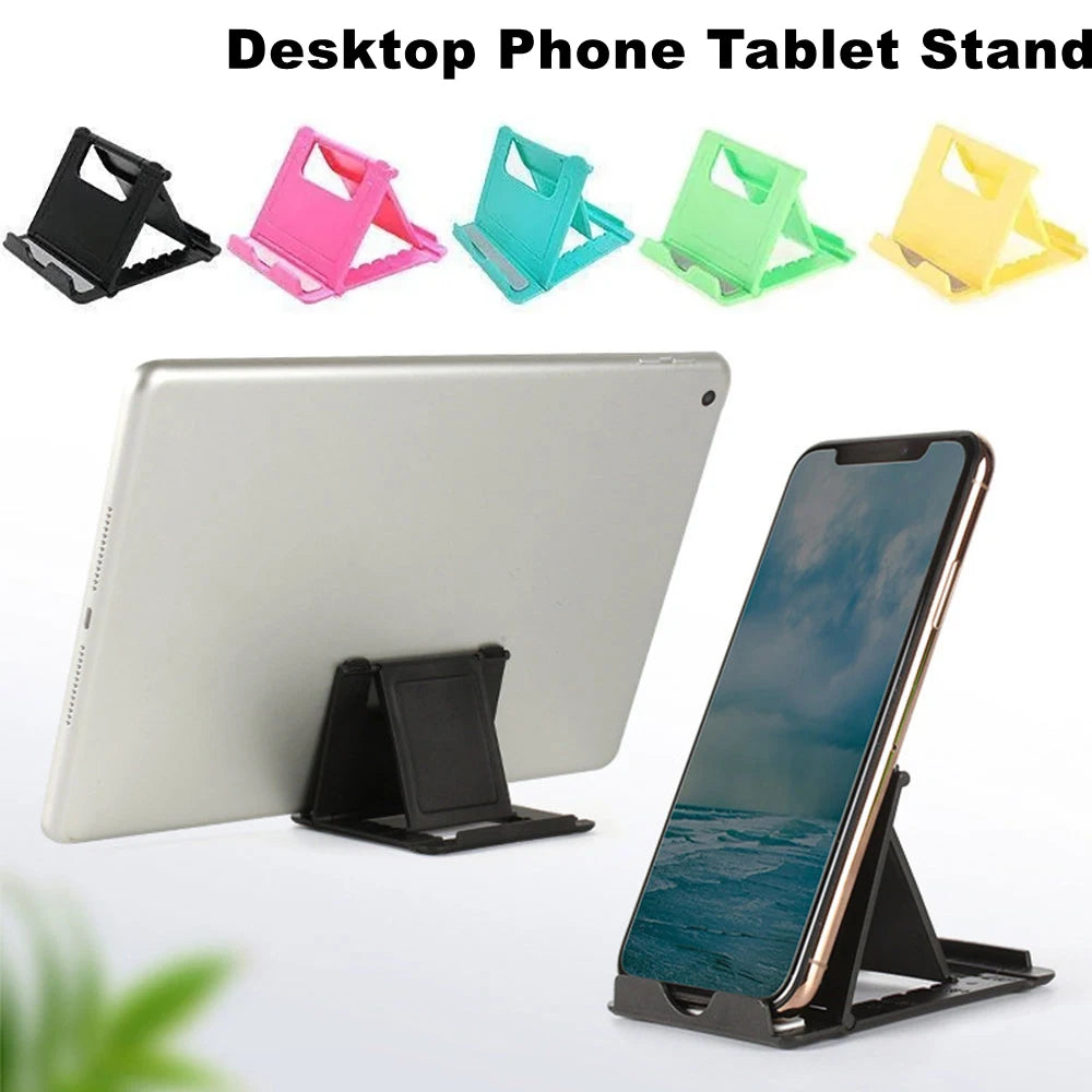 Portable Desktop Phone Tablet Stand Folding Holder Flexible Foldable Smartphone Mobile Phone Bracket  Lazy Desk Stand