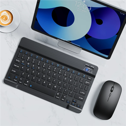Wireless Bluetooth Keyboard & Mouse Combo — Ultra-Slim, Multi-Device, iOS/Android/Windows