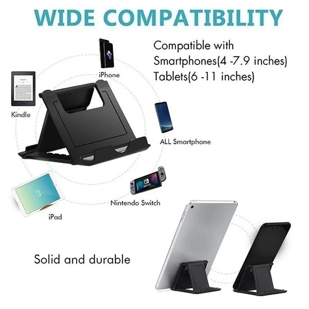 Portable Desktop Phone Tablet Stand Folding Holder Flexible Foldable Smartphone Mobile Phone Bracket  Lazy Desk Stand