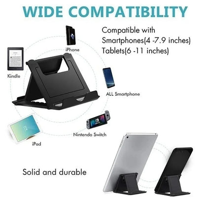 Portable Desktop Phone Tablet Stand Folding Holder Flexible Foldable Smartphone Mobile Phone Bracket  Lazy Desk Stand